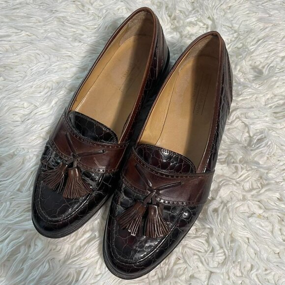 Vintage Johnston & Murphy Tassel Loafers Made in Italy | Size 10M - Picture 1 of 8